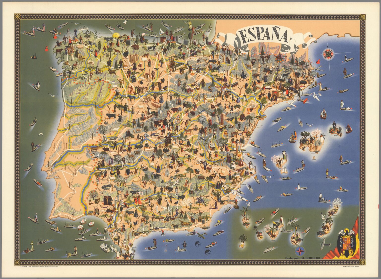 Bildkarte von Spanien (1957)