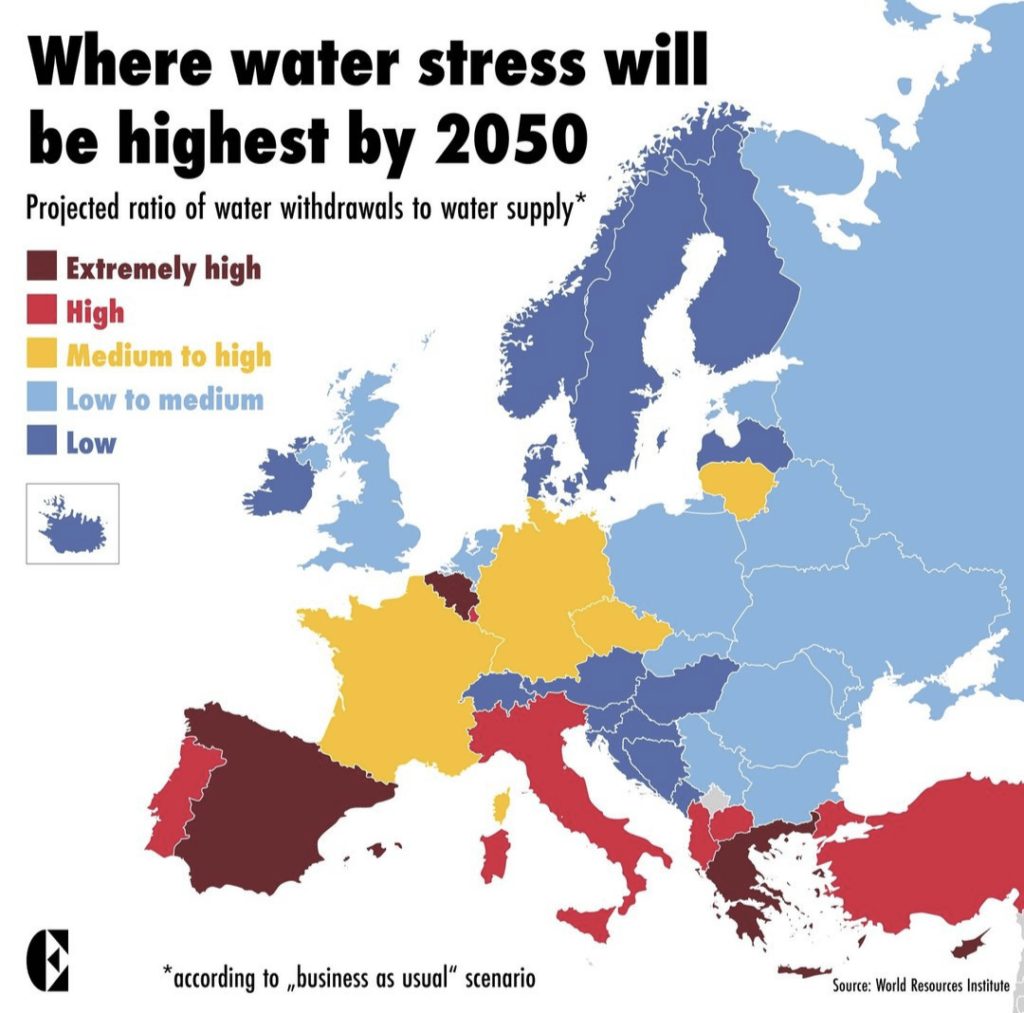 Es wird erwartet, dass die Klimakrise den Zugang Spaniens zu Wasser über den EU-Durchschnitt hinaus verschlechtern wird