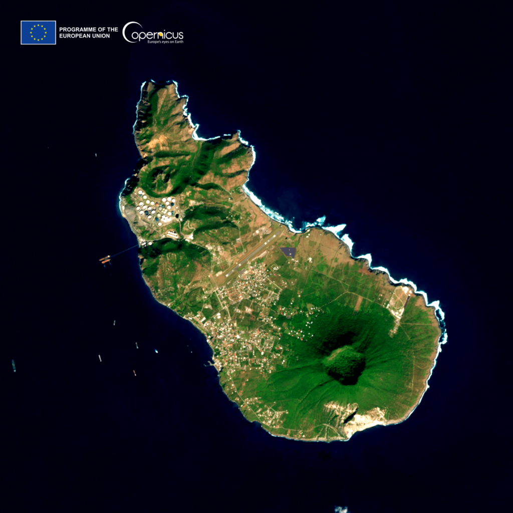 Der Copernicus-Satellit der EU hat ein wunderschönes Foto von St. Eustatius aufgenommen