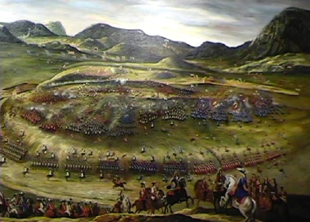 EIN TAG WIE HEUTE Im Jahr 1707 fand die Schlacht von Almansa statt.  Die Truppen von Felipe V. besiegten die von Erzherzog Karl von Österreich, was bedeutete, dass Kastilien das Königreich Valencia mit Eroberungsrecht besetzte.  Die Valencianer verloren ihre Pelze und das neue Pflanzendekret wurde erlassen.