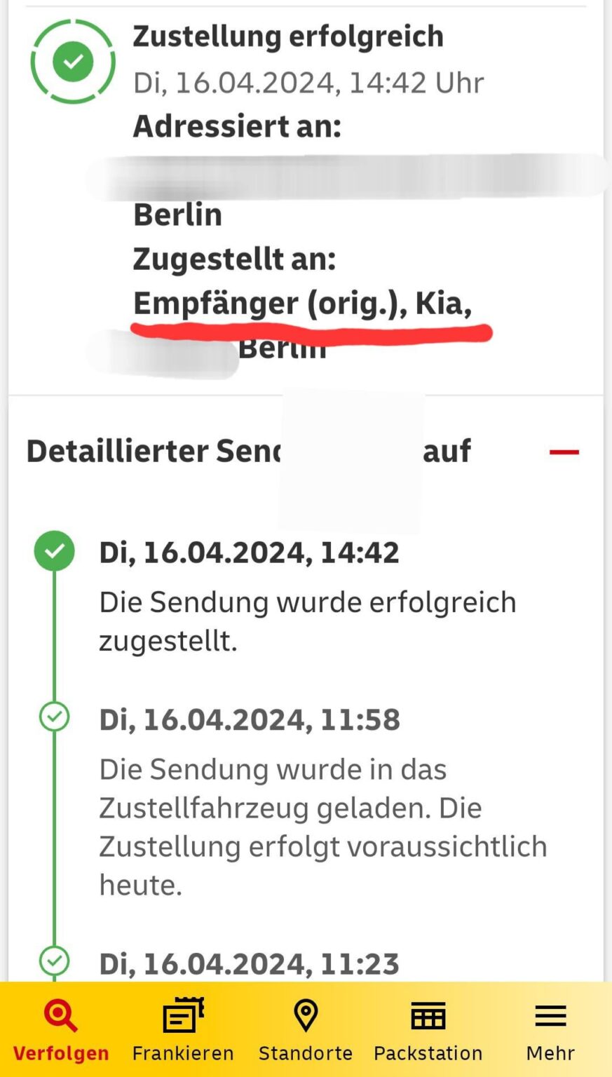 DHL-Paketstatus Tage zugestellt, aber ich habe es nicht erhalten DHL-Paketstatus Tage zugestellt, aber ich habe es nicht erhalten