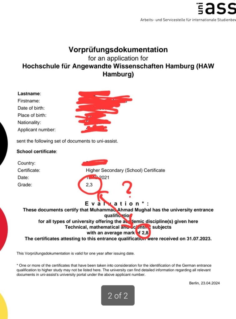 Welche ist meine tatsächliche Note? (VPD) Welche ist meine tatsächliche Note? (VPD)