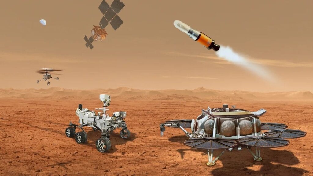 Während China den Fortschritt einer etwa im Jahr 2030 geplanten Mars-Rückführungsmission bestätigt, verschiebt die NASA ihre Mission auf Ende der 2030er Jahre. Während China den Fortschritt einer etwa im Jahr 2030 geplanten Mars-Rückführungsmission bestätigt, verschiebt die NASA ihre Mission auf Ende der 2030er Jahre.