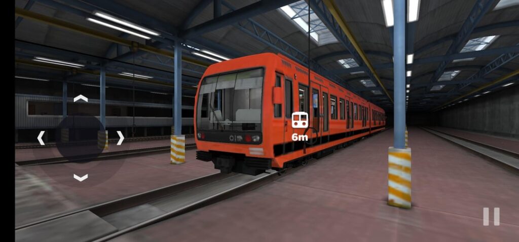 Helsinki Metro M200-Zug aus einem Spiel namens Subway Simulator 3D.