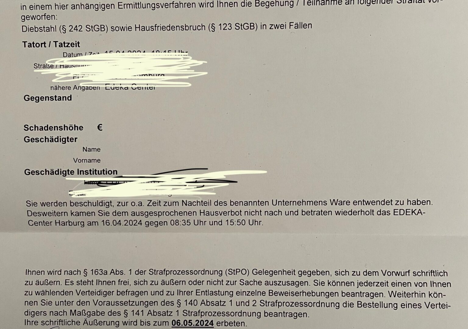 Wird wegen Diebstahls während einer psychotischen Episode angeklagt und die Polizei ist eingeschaltet Wird wegen Diebstahls während einer psychotischen Episode angeklagt und die Polizei ist eingeschaltet