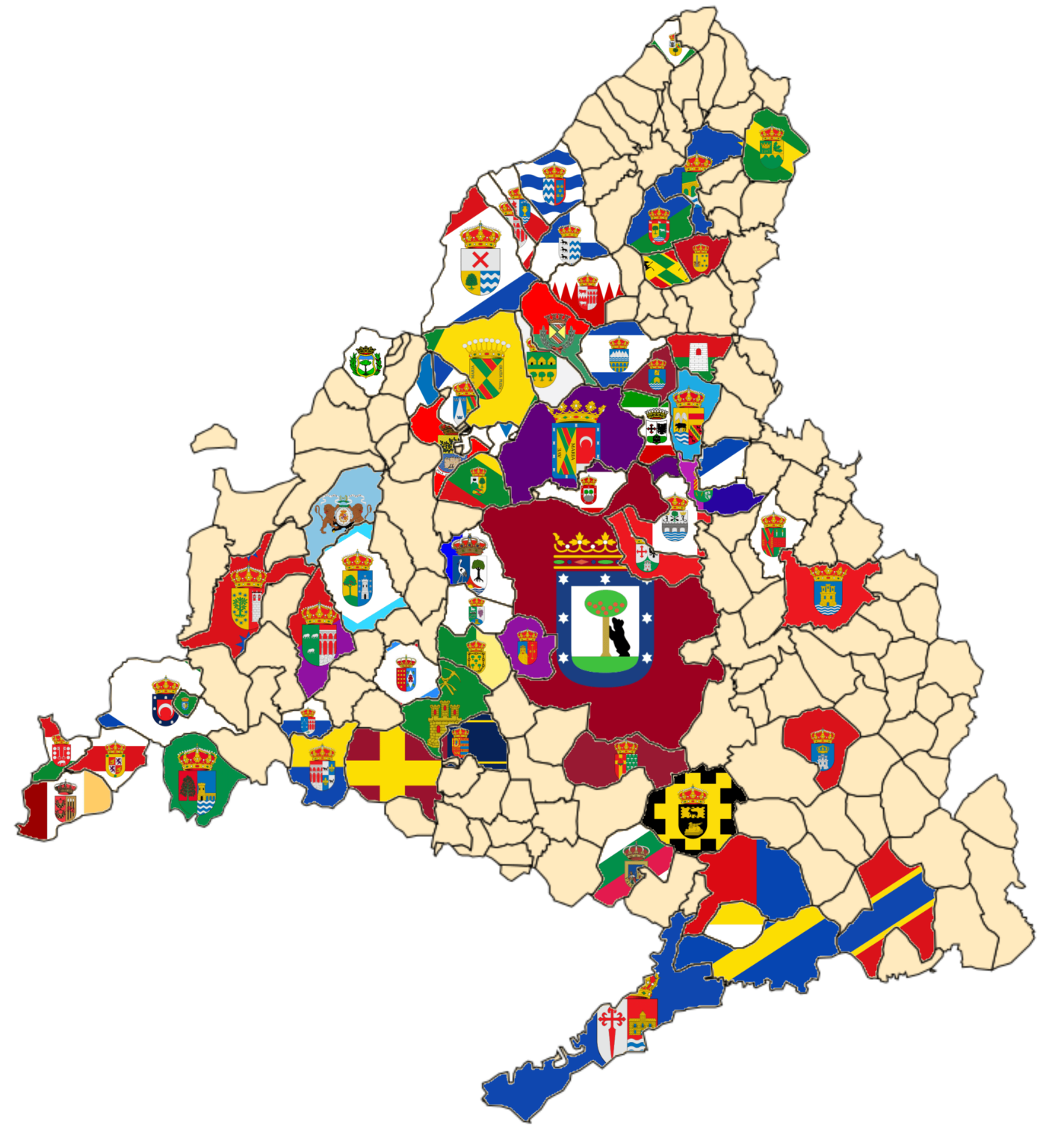 Erstellung der Karte aller Flaggen der Gemeinden Spaniens, Tag 3 Madrid