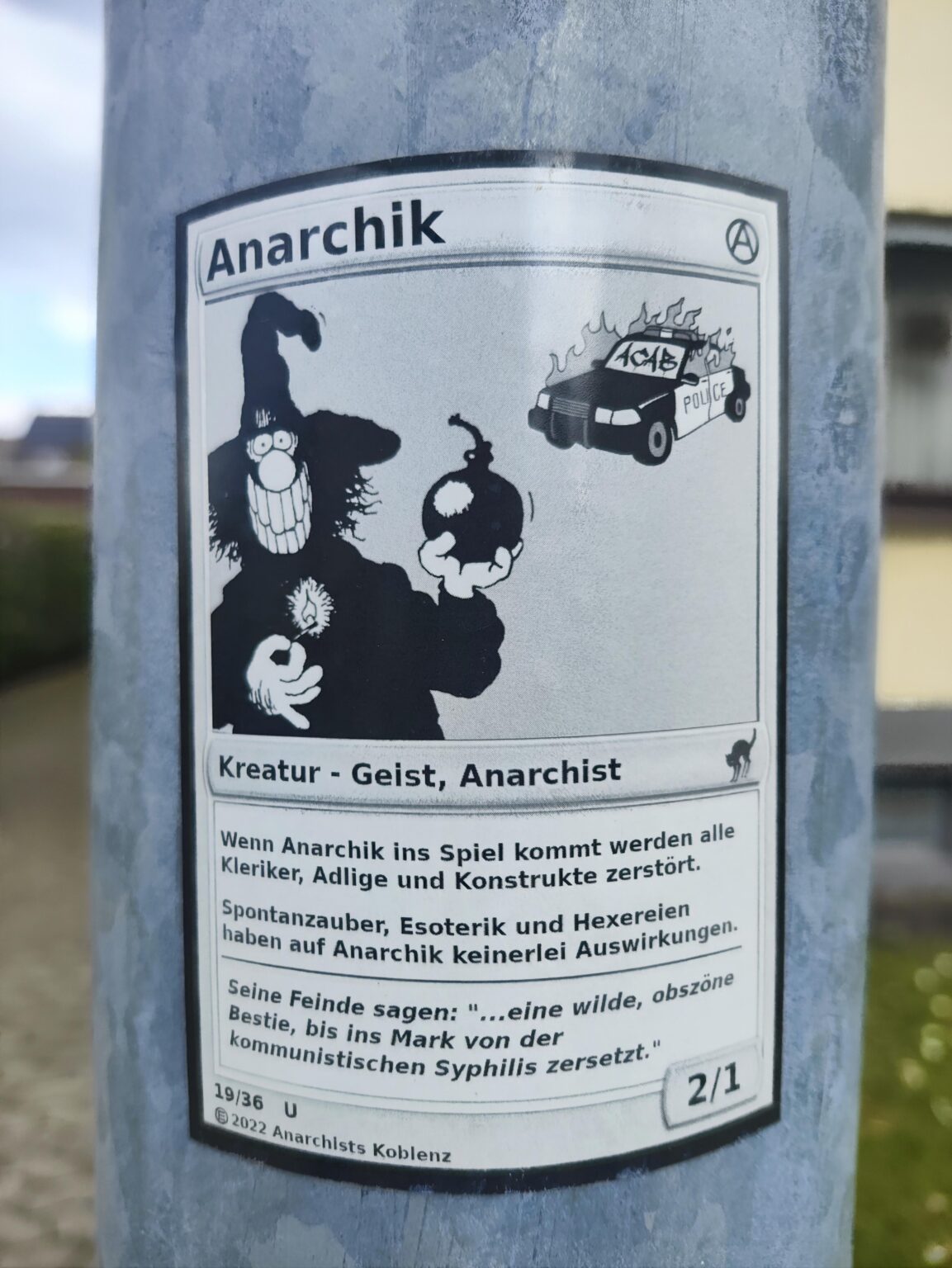 Ich sehe diese Aufkleber irgendwo in meiner Stadt