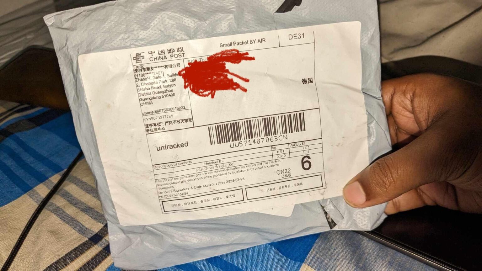 Ich habe ein Paket mit meinem Namen erhalten, das ich nie bestellt habe Ich habe ein Paket mit meinem Namen erhalten, das ich nie bestellt habe