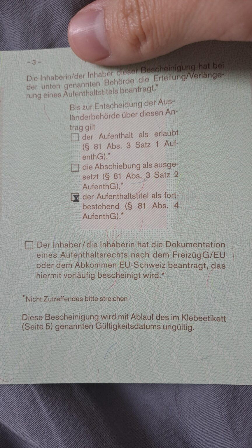 Kann ich mit dieser fiktionbecheinigung in die Türkei reisen und zurückkommen?