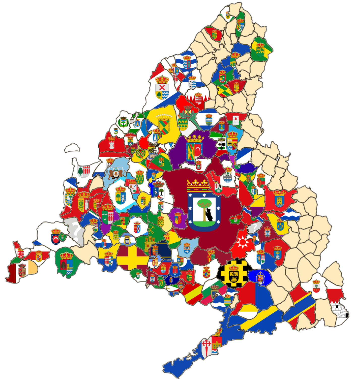 Erstellung der Karte aller Flaggen der Gemeinden Spaniens, Tag 6, Madrid Erstellung der Karte aller Flaggen der Gemeinden Spaniens, Tag 6, Madrid
