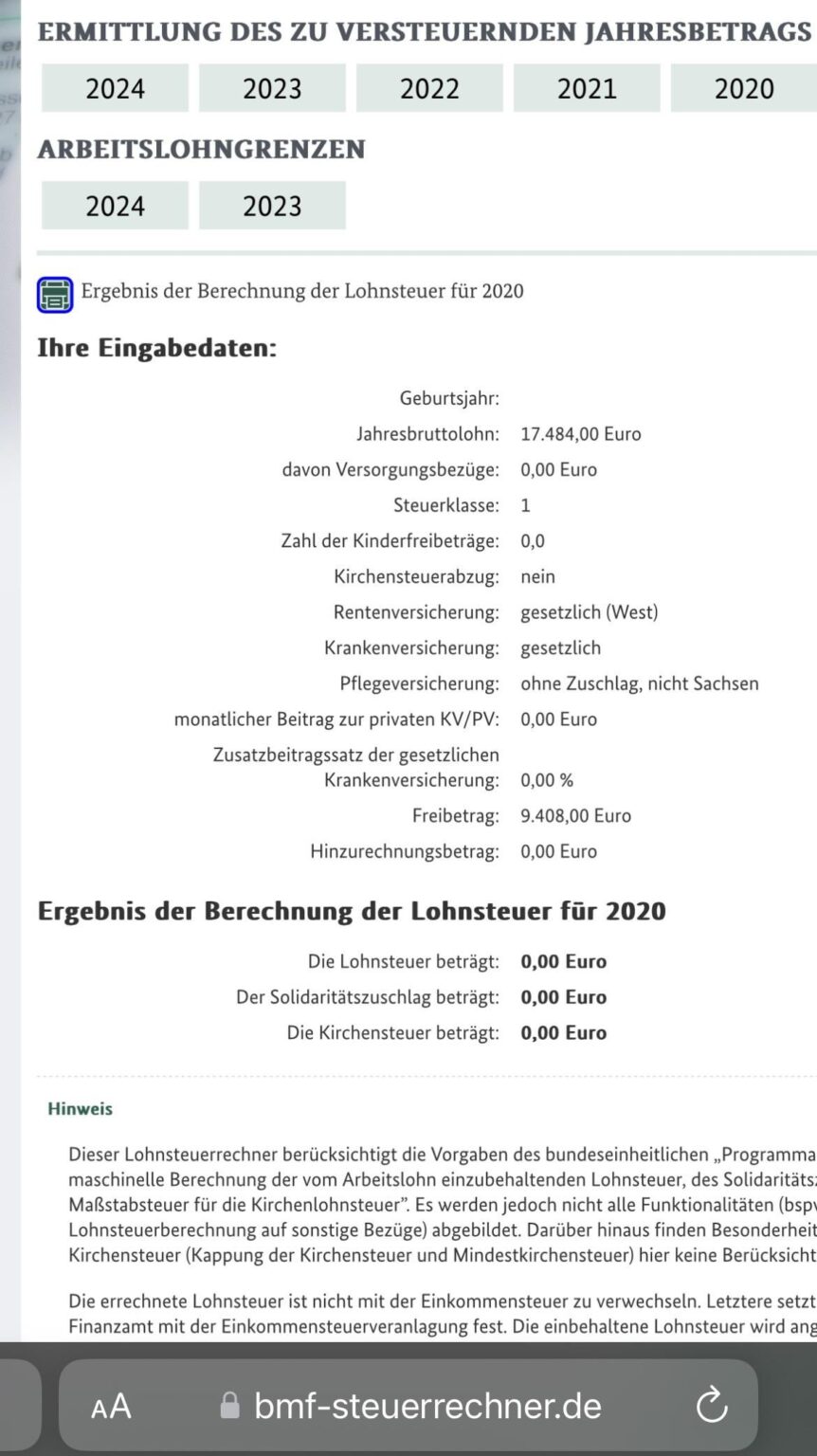 Steuerberechnung (ist das überhaupt richtig?)