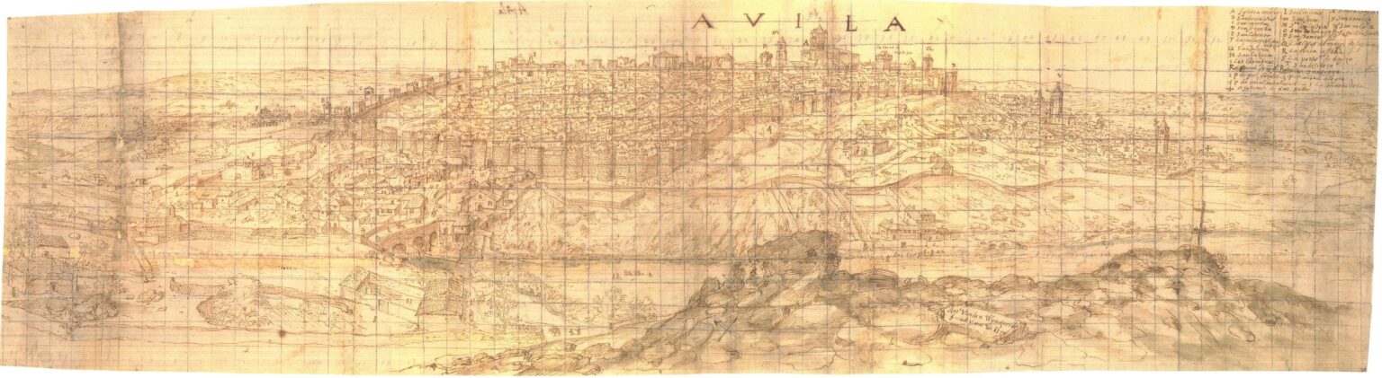 Ávila, Spanien, gezeichnet von Anton van den Wyngaerde