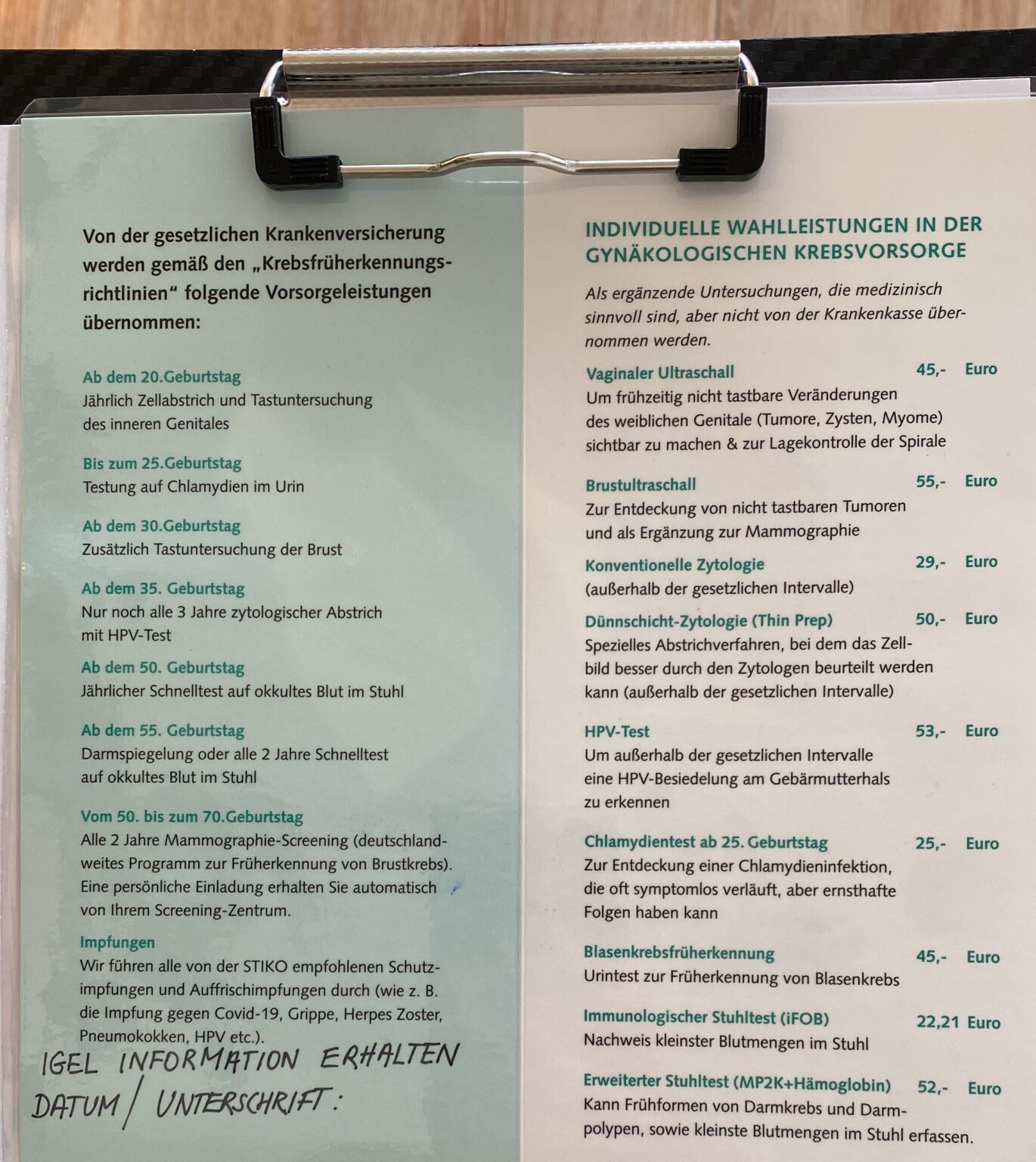 Müssen Sie für gynäkologische Leistungen bezahlen? Müssen Sie für gynäkologische Leistungen bezahlen?