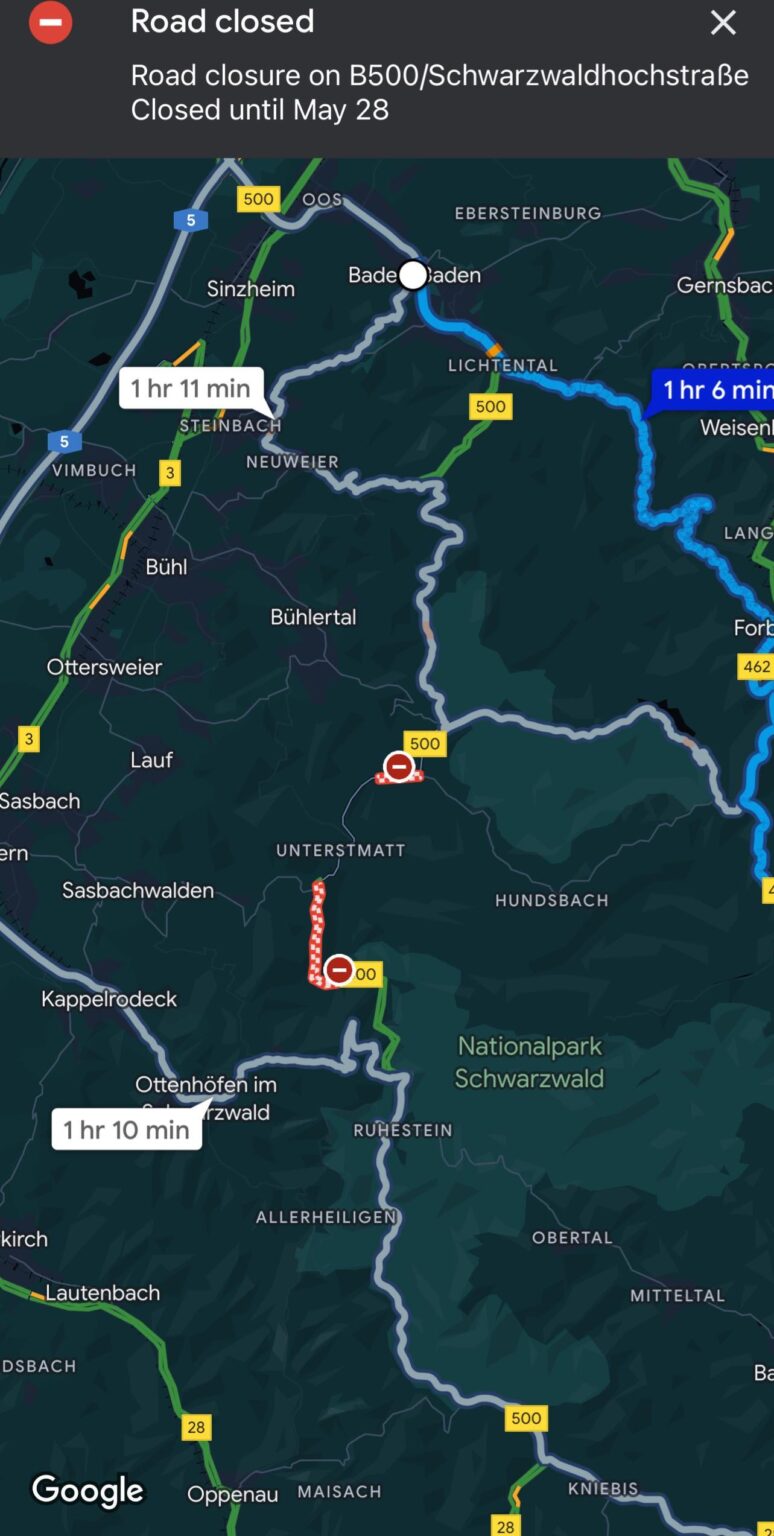 Schwarzwaldhochstraße – Straßensperrungen? Schwarzwaldhochstraße - Straßensperrungen?