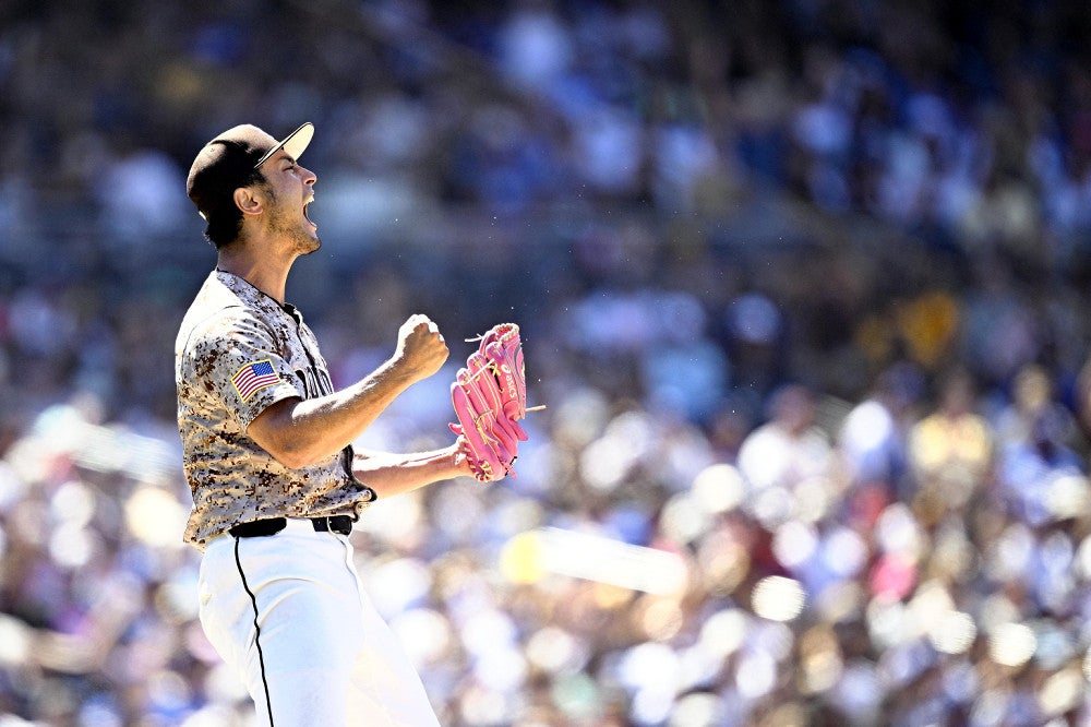 Darvish brüllt im 6. Inning (12.) = USA Today