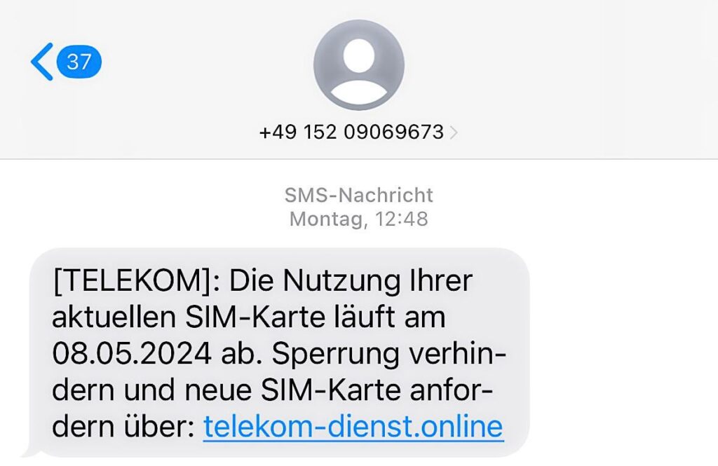 Telekom-SMS-Betrug?