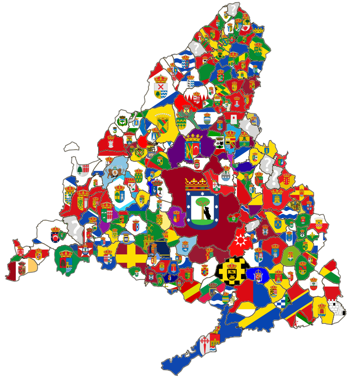 Erstellung der Karte aller Flaggen der Gemeinden Spaniens, Tag 9 Madrid (abgeschlossen)