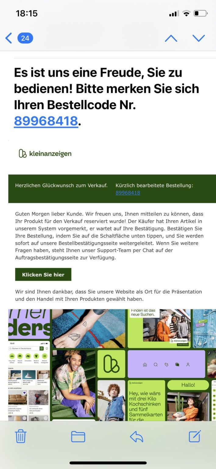 Verkaufen Sie zum ersten Mal bei Kleinanzeigen, ist das normal?