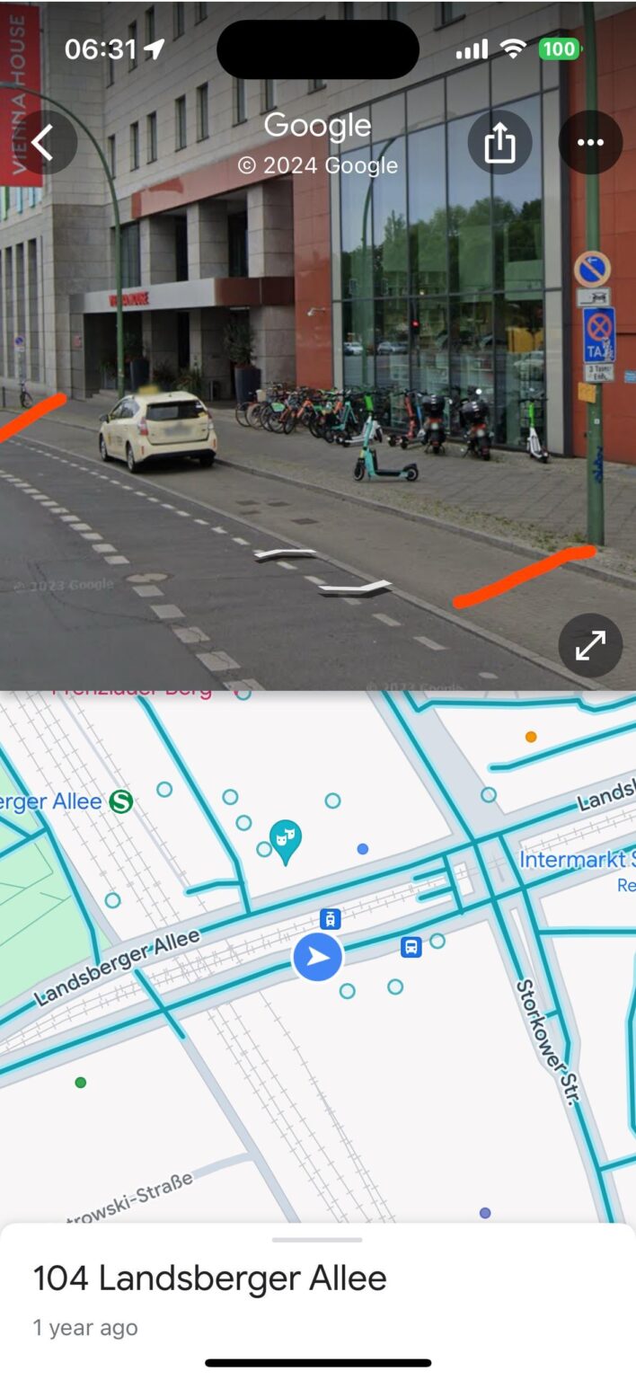 Ist es erlaubt, Passagiere zwischen den roten Linien in einem Privatwagen abzusetzen?