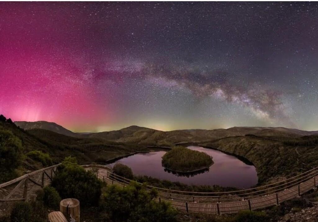 Nordlichter in Spanien, Salamanca-Mäander Mäander Dieses Ereignis findet alle paar Jahrhunderte statt
