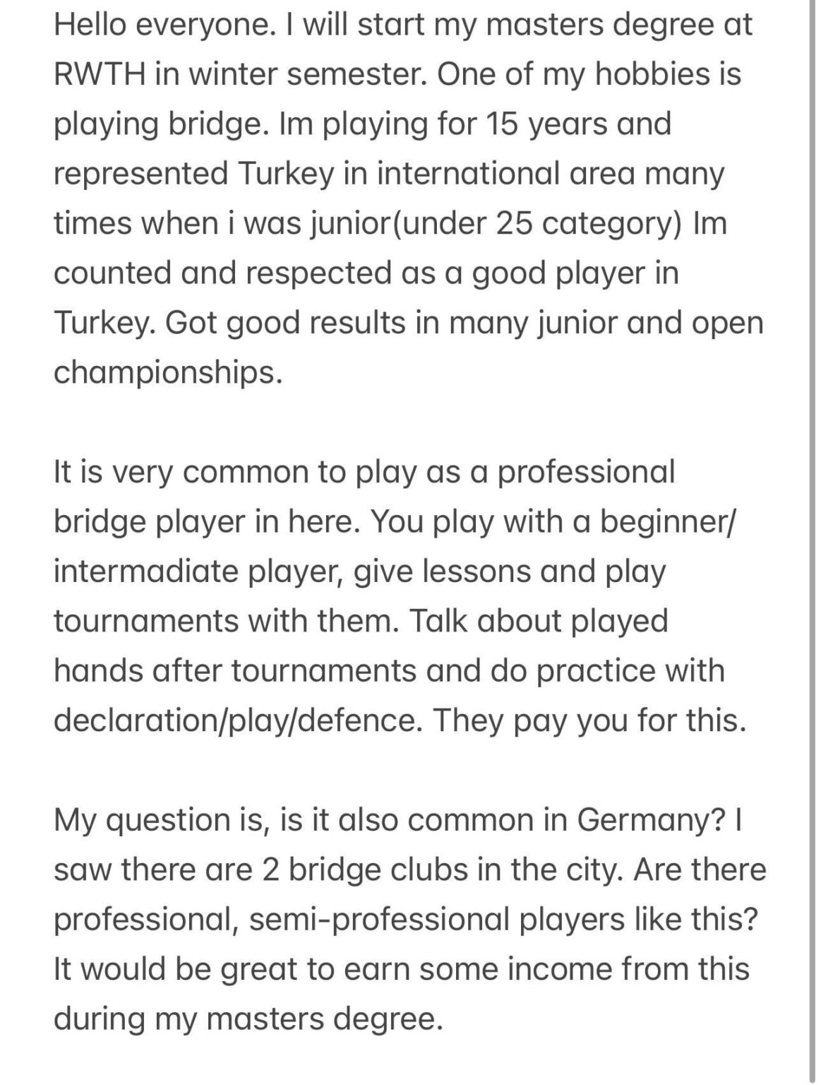 Professionelle Bridgespieler in Deutschland