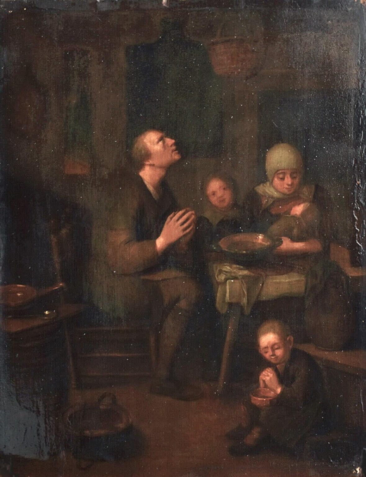 Das Gebet von Rembrandt - oder das fünfte Gemälde, das Rembrandt 1624 mit 18 Jahren malte, mit dem Titel „Geschmack“