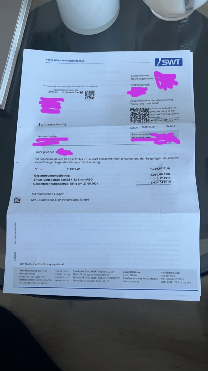 Stromrechnung Stromrechnung
