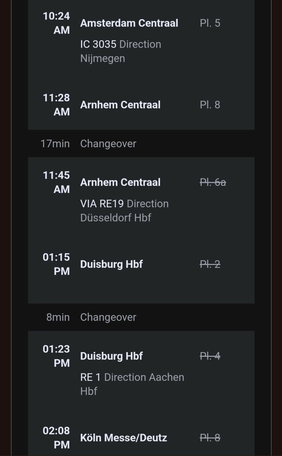 Gestrichener DB-Zug und Fahrkartengültigkeit