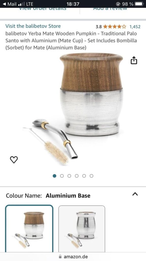 Endlich der 4. bestellte Matebecher, den ich immerhin erhalten habe …