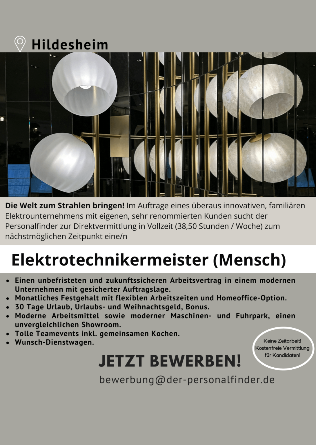 Wir suchen einen Elektrotechnikermeister (Mensch) in Hildesheim