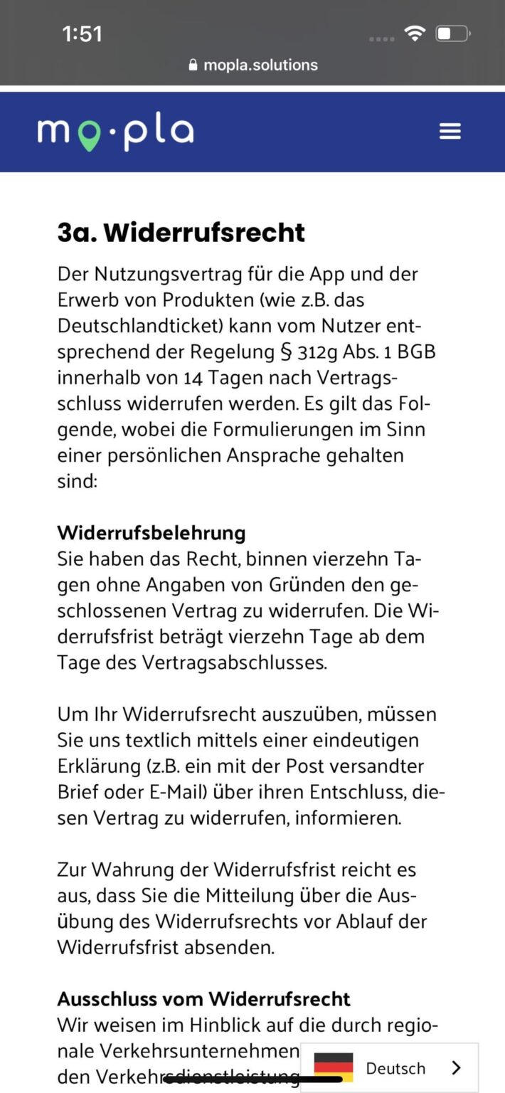 Ich brauche Hilfe bei der Übersetzung/dem Verständnis der Geschäftsbedingungen von mo.pla Ich brauche Hilfe bei der Übersetzung/dem Verständnis der Geschäftsbedingungen von mo.pla