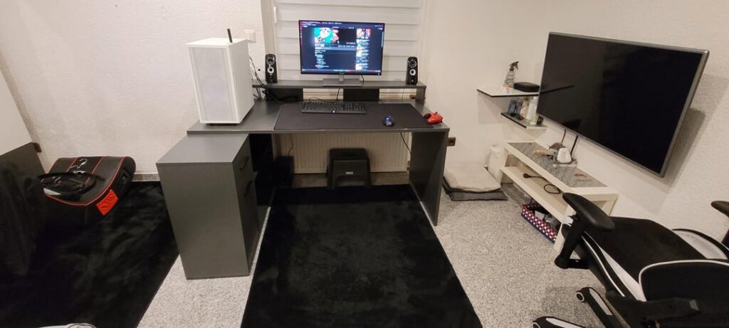 Wie positionier ich meinen Tisch und monitor perfekte 90 grad ?