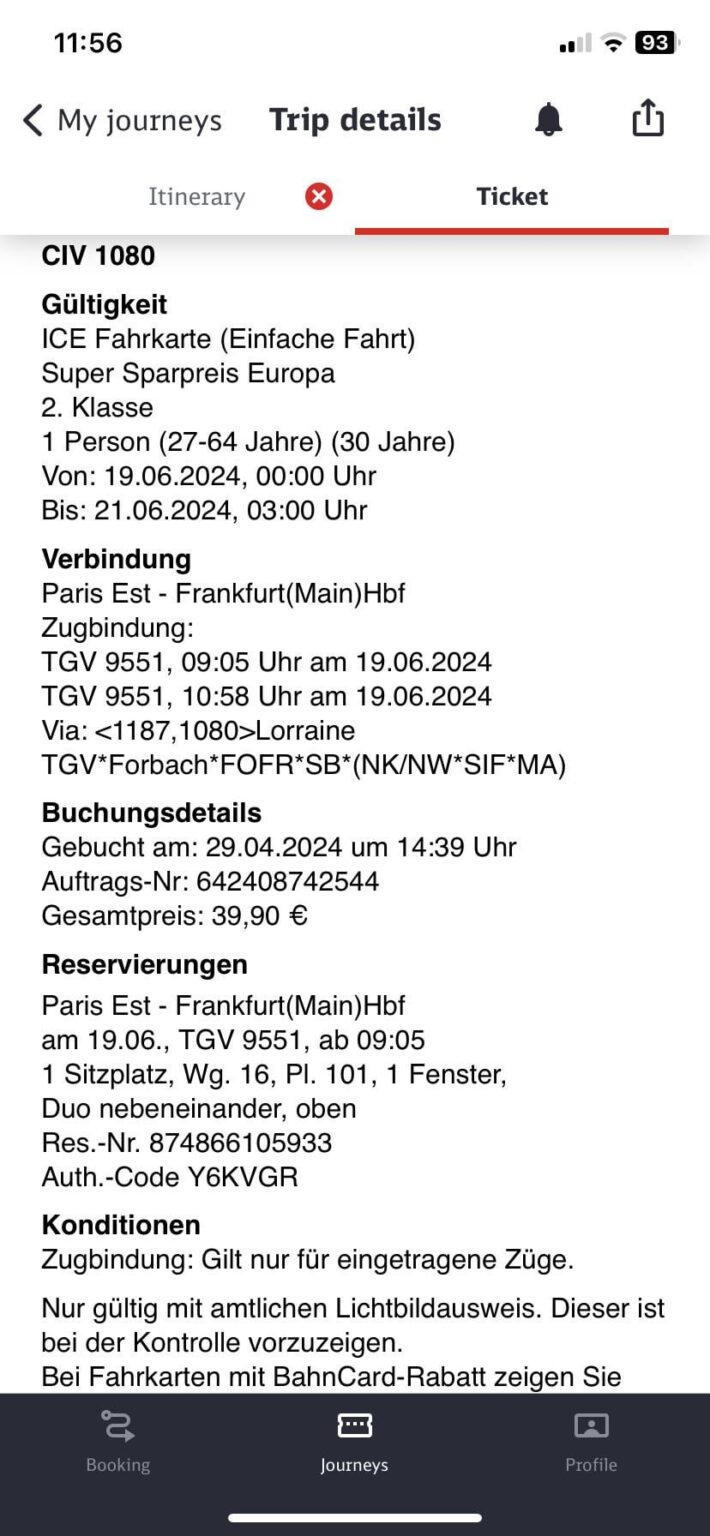 Fahrkarte Fahrkarte