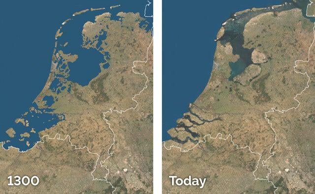 Der Fortschritt der Niederlande in der Wasserwirtschaft: Vergleich zwischen 1300 und heute