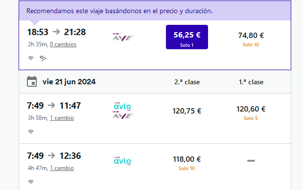 Renfe Avlo steht für „Renfe AVe LOw cost“, heißt es.  Es sei billiger, heißt es.