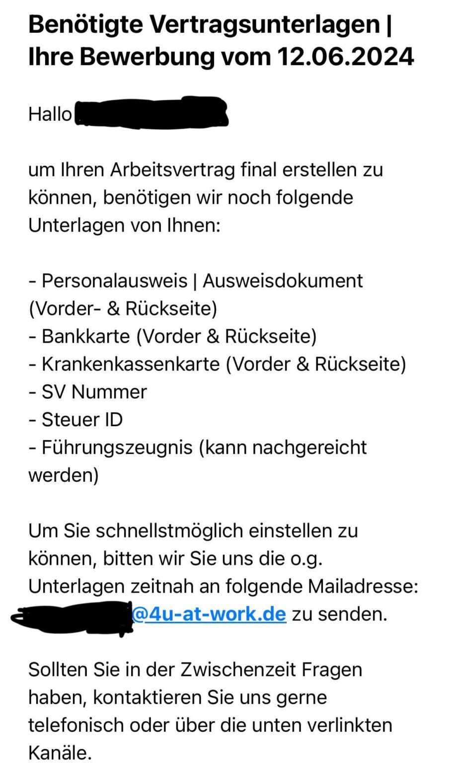 Job-Betrug?