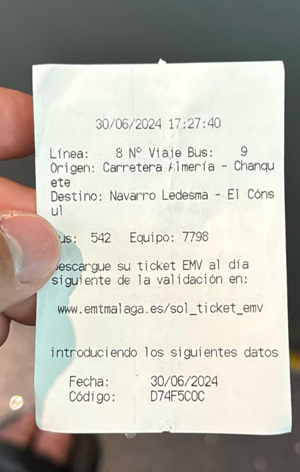 Kostenloses Busticket für Malaga Kostenloses Busticket für Malaga
