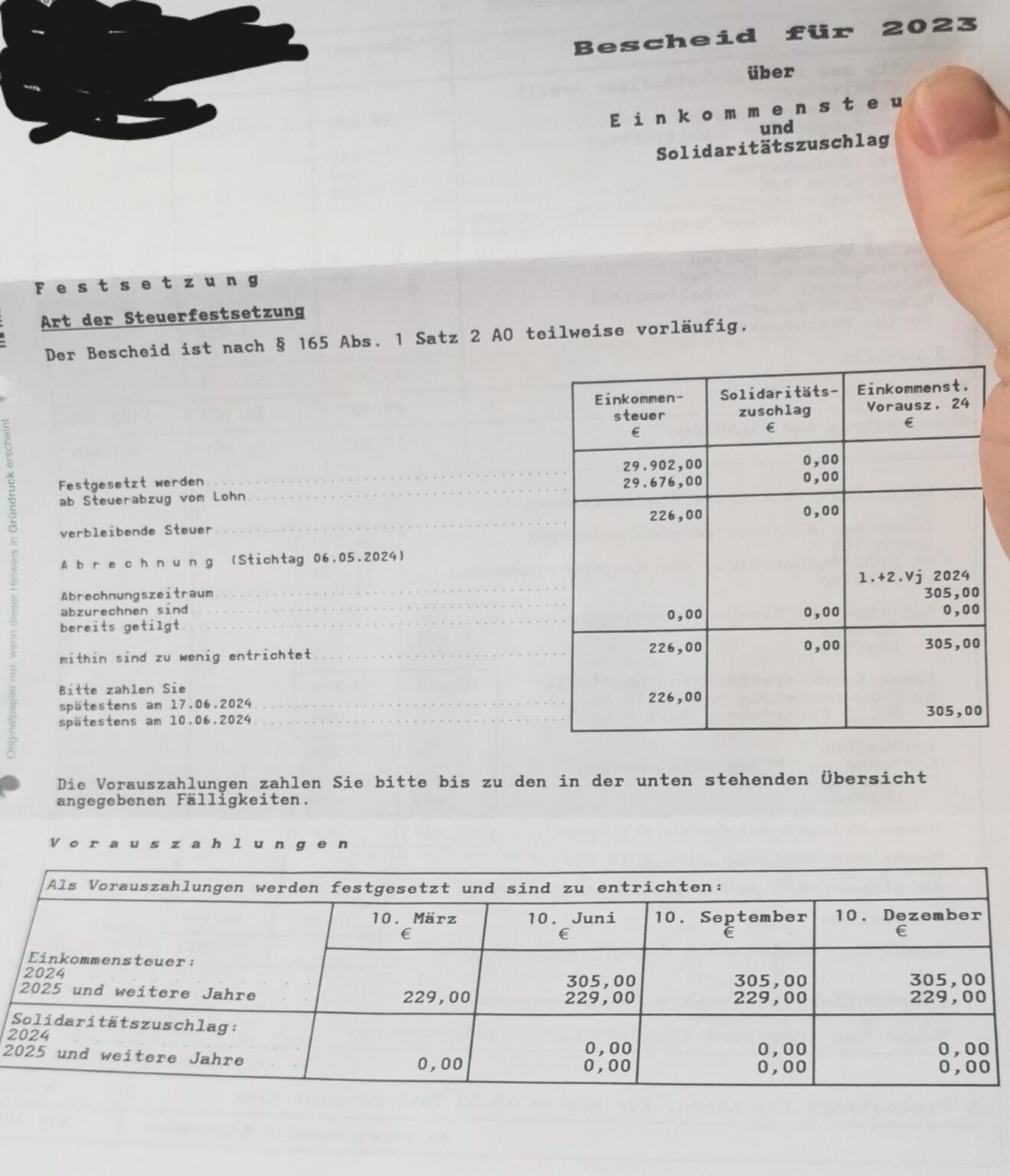 Welche Beschreibung ist bei der Rückzahlung an Finanzamet beizufügen?