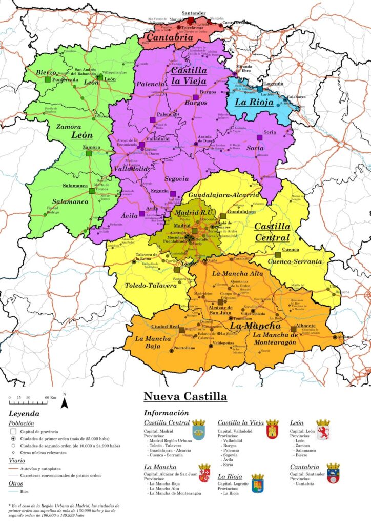 Kastilien und La Mancha – Territoriale Aufteilung Kastilien und La Mancha – Territoriale Aufteilung