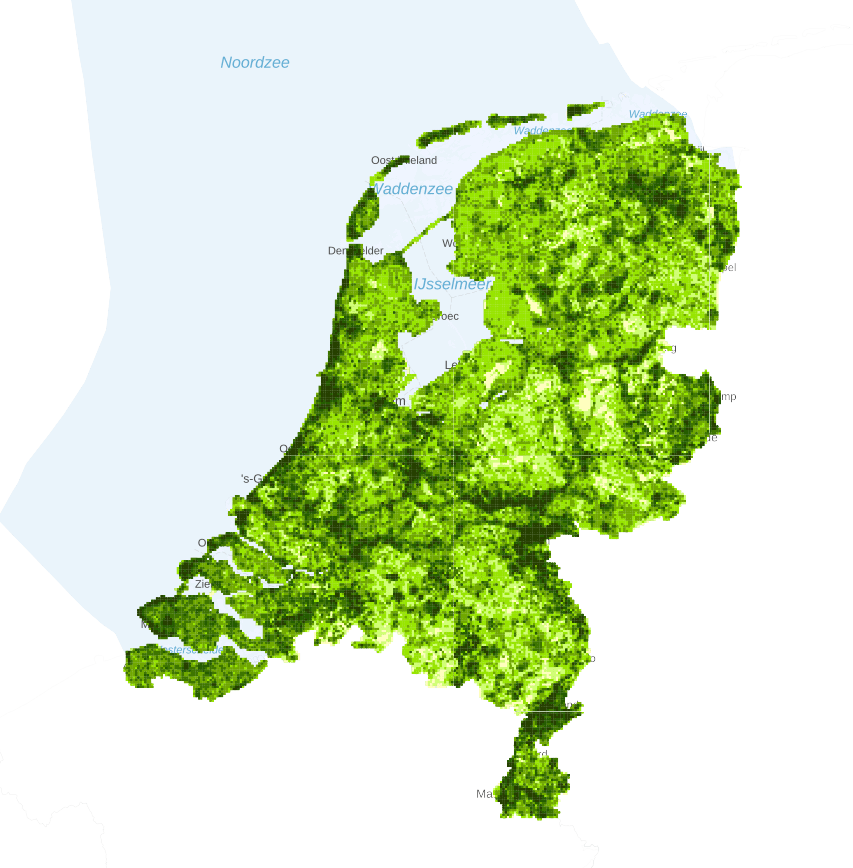 Verteilung der Artenvielfalt in den Niederlanden.