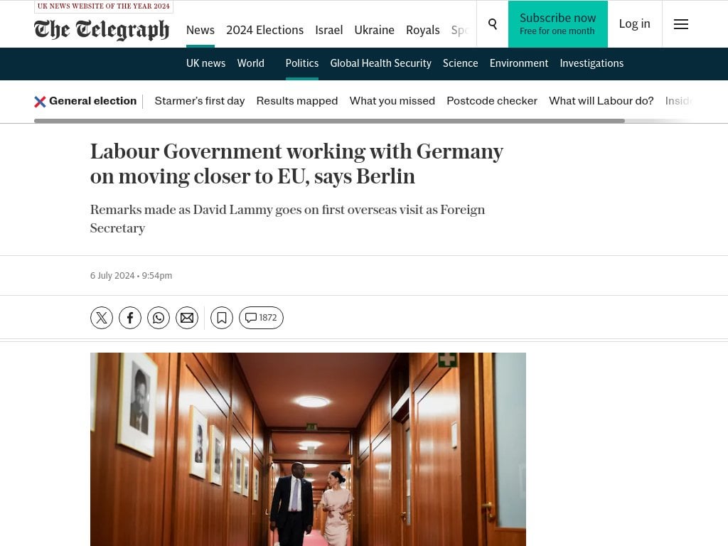 Berlin: Labour-Regierung arbeitet mit Deutschland an Annäherung an die EU