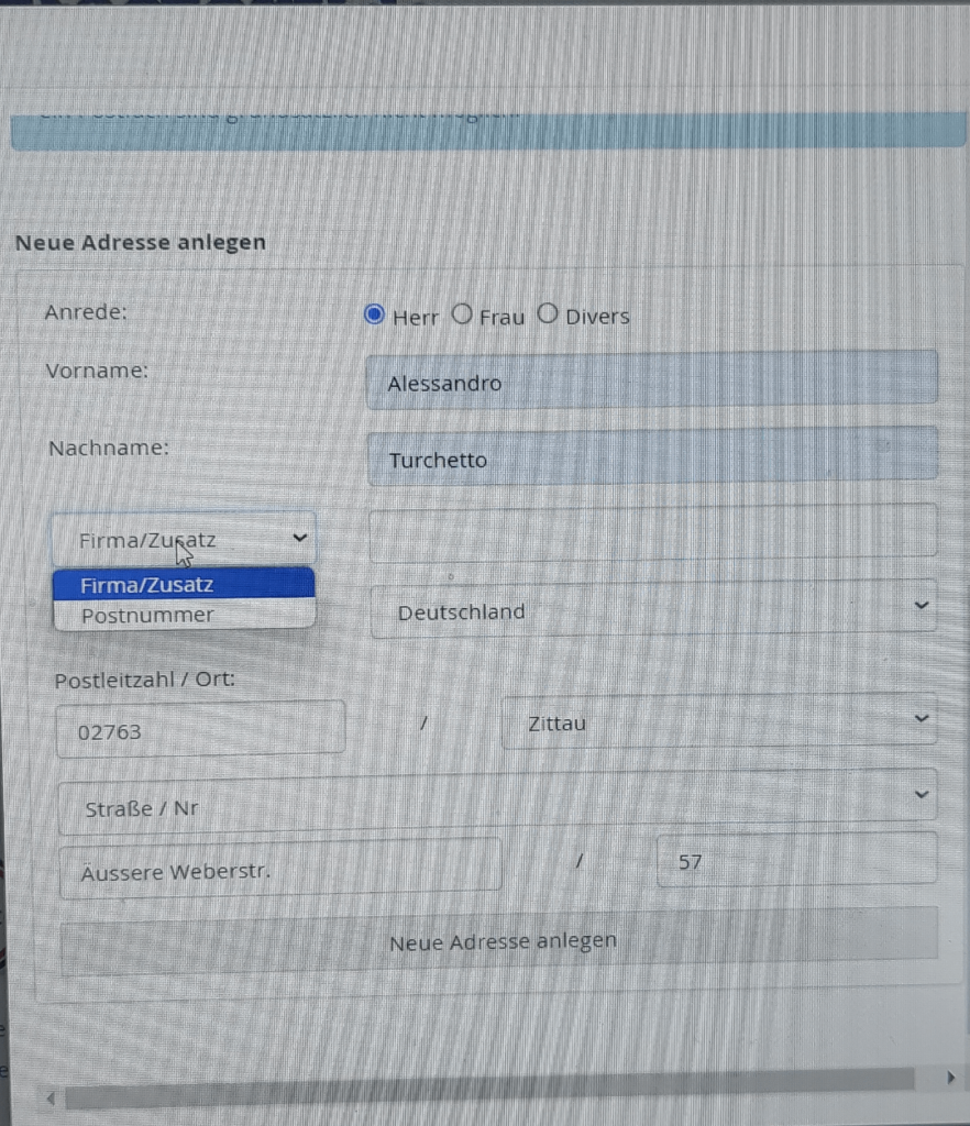 Helfen Sie mir bitte, ist die Adresse korrekt?