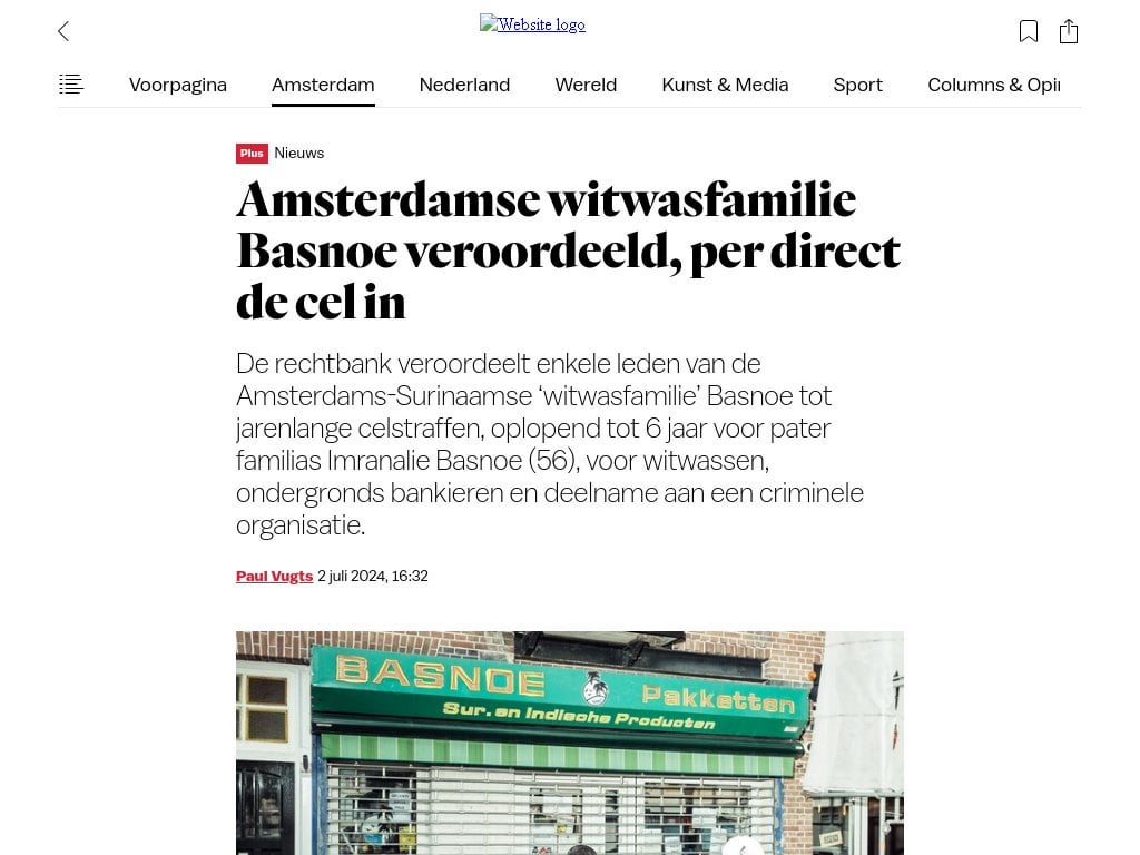 Amsterdamer Geldwäscherfamilie Basnoe verurteilt und sofort inhaftiert |  …