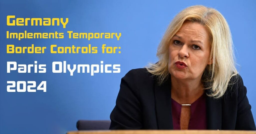 Deutschland verschärft Grenzkontrollen für die Olympischen Spiele 2024 in Paris