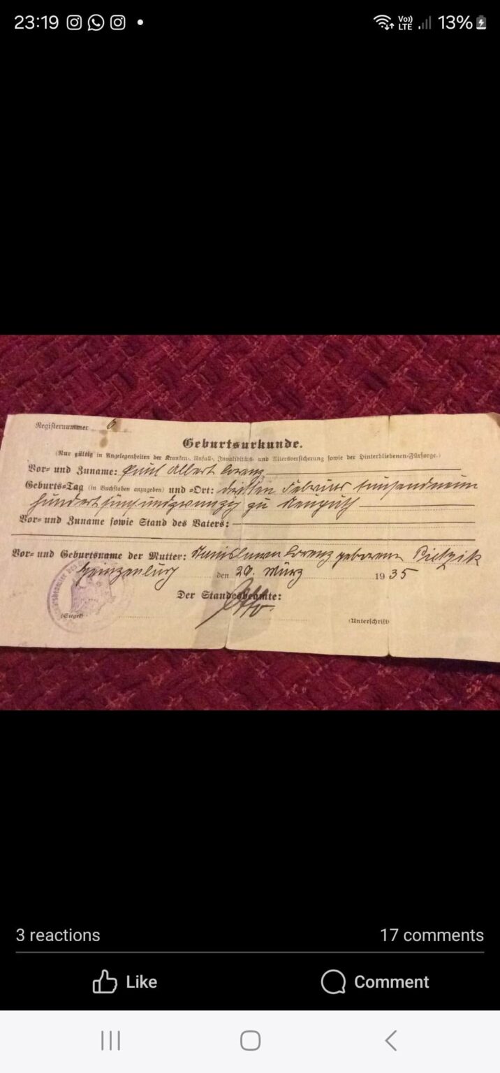 Hilfe bei der Übersetzung der Geburtsurkunde