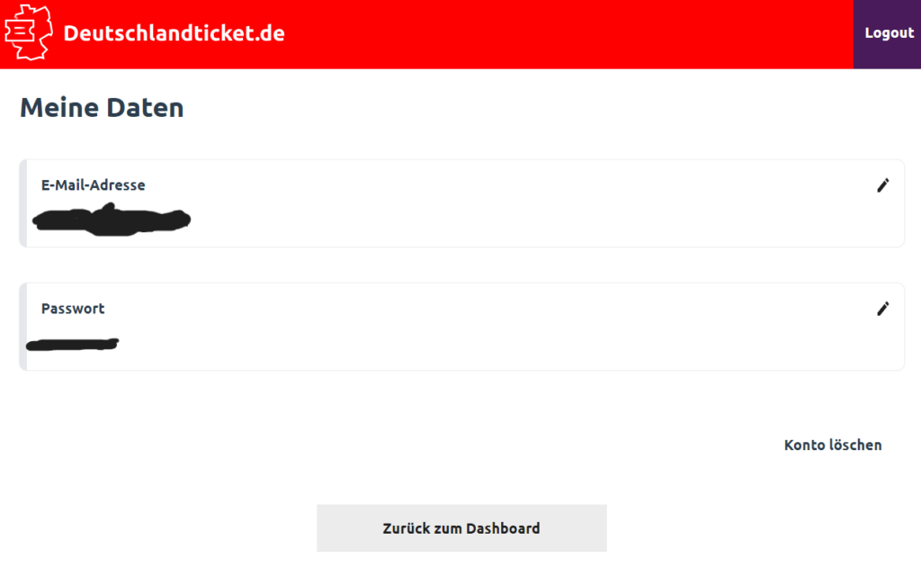 Wo kann ich die Zahlungsdetails für DT aktualisieren? Dies ist die Seite, die sie verlinkt haben, aber es wird nichts angezeigt (auch über die Seite „Zurück zum Dashboard“ nicht möglich)