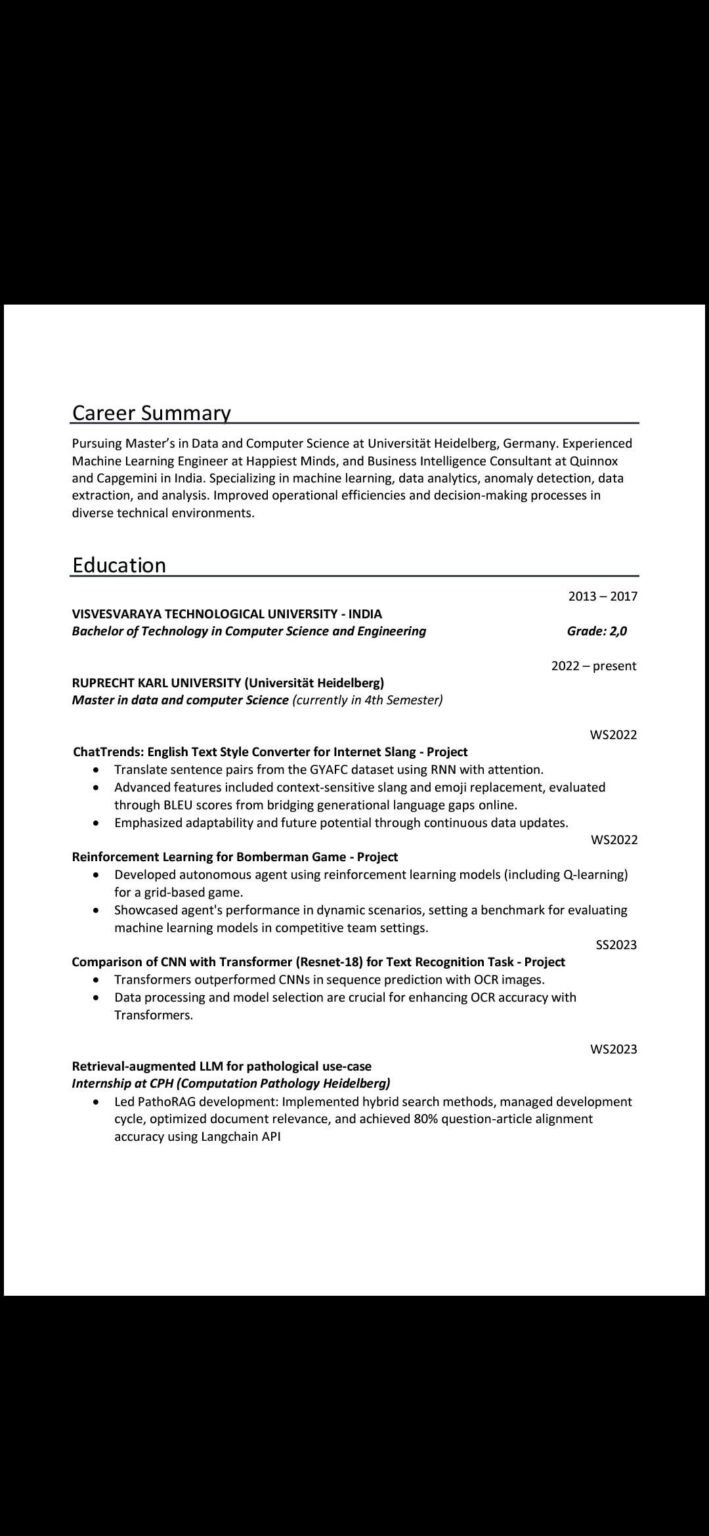 Vorschläge zur Verbesserung Ihres Lebenslaufs? Vorschläge zur Verbesserung Ihres Lebenslaufs?