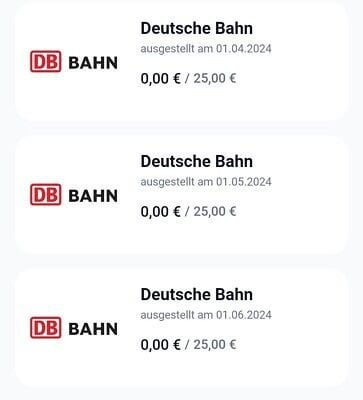 DB Gutscheine frei verwendbar