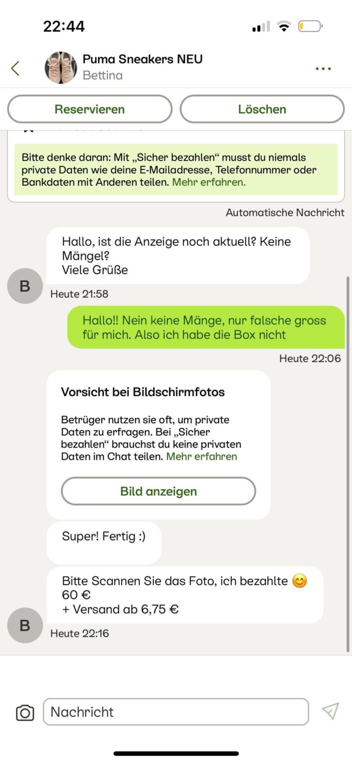 Kleinanzeigen scam? Kleinanzeigen scam?