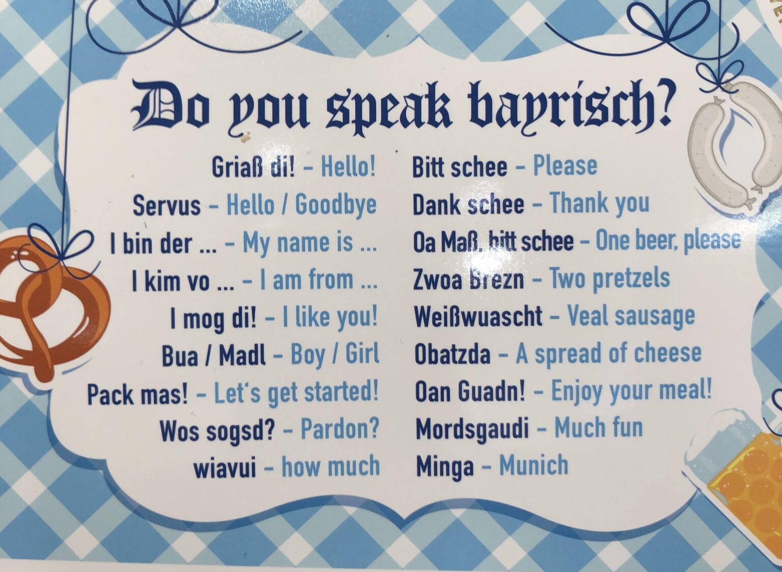 Sprichst du Bayerisch? 🤔